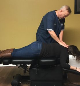 The Drop Table allows for low-force, light-impact chiropractic adjustments.
